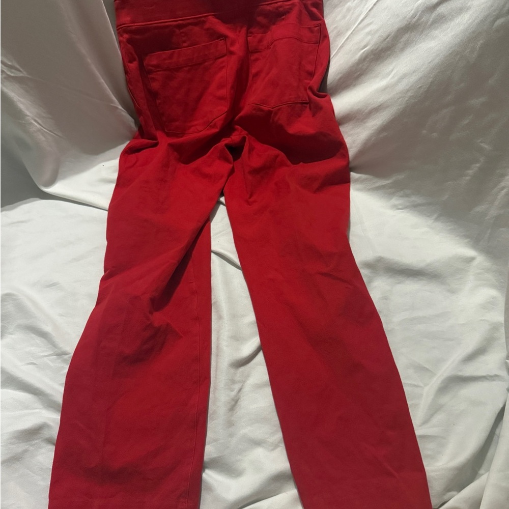 SPANX Red Flare Pants Size Small Petite High Rise Pull On Shaping Pants - Picture 2 of 3